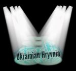 Ukrainian Hryvnia Represents Foreign Currency And Currencies Stock Photo