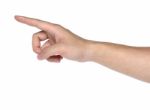 Hand Pointing Direction Stock Photo