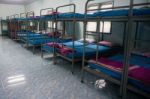 A Row Soldier Bunk Beds Stock Photo