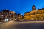 Amsterdam, Netherlands - May 7, 2015: Tourist Visit Dam Square W Stock Photo