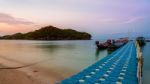 Floating Bridge Pier For Tourist Stock Photo