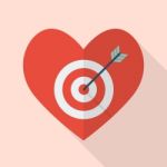 Heart With Target Stock Photo