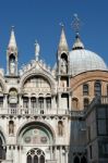 Partial View Of Saint Marks Basilica Venice Stock Photo