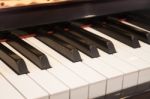 Piano Keyboard With Selective Focus Stock Photo