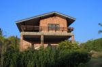 Hut Two Level In Tropical Forest Stock Photo