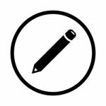 Pencil Icon -  Iconic Design Stock Photo