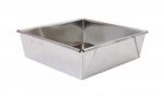 Corner Rectangle Tin Tray For Bakery On White Background Stock Photo