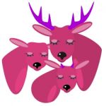 Cartoon Deer Family  Stock Photo