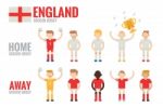 England Soccer Team Stock Photo