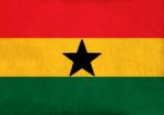 Ghana Flag Drawing ,grunge And Retro Flag Series Stock Photo