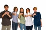 Teenagers Taking Photo With Phone Stock Photo