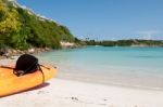 Kayak On Beach Stock Photo