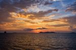 Sunset Over The Sea In Thailand Stock Photo