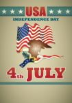 USA Poster Of Independence Day Stock Photo