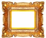 Old Gold Picture Frame Stock Photo