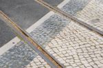 Railway Track In Lisbon Stock Photo