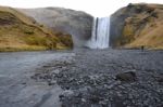 Waterfall In Iceland Stock Photo