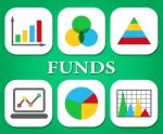 Funds Charts Means Stock Market And Diagram Stock Photo