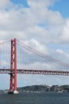 25th April Bridge In Lisbon, Portugal Stock Photo