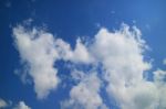 The Blue Sky And Beautiful White Clouds Stock Photo