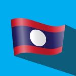 Lao Flag Stock Photo