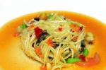 Thai Papaya Salad Stock Photo