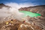 Kawah Ijen Volcano Stock Photo