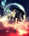 3d Illustration Of An Angels In Heaven Land,mixed Media For Book Cover Stock Photo