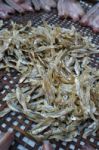 Sun Dried Fish In The Market Stock Photo