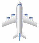 Plane On White Background Stock Photo