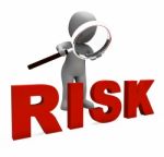 Risky Character Shows Dangerous Hazard Or Risk Stock Photo