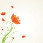 Swirly Floral Background Stock Photo