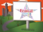 Festival Star Means Festivities Festivity And Festive Stock Photo