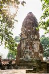 Wat Phra Mahathat Temple Stock Photo