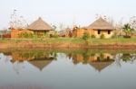 Rental Hut On Water Front For Vacation Stock Photo