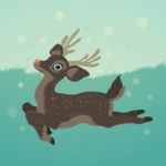 Illustration With Deer Stock Photo