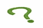 Grass In Symbol Of Question Mark Stock Photo