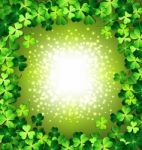 Shamrock Frame With White Light Stock Photo