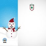 Christmas Snowman White Background  Stock Photo