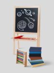 School Doodles In Chalkboard Background Stock Photo