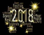 Twenty Eighteen Means 2018 Festive Happy New Year Stock Photo