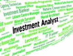 Investment Analyst Means Analysts Analyse And Analytic Stock Photo