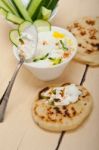 Arab Middle East Goat Yogurt And Cucumber Salad Stock Photo