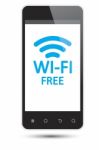 Smart Phone And Free Wi Fi Stock Photo