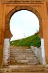 Old Door In Morocco Africa Ancien And Wall Ornate Green Stock Photo