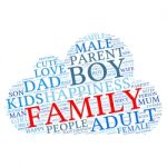 Family Info-text Graphics And Arrangement Concept (word Cloud) Stock Photo