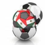 Maxico Soccer Ball Isolated White Background Stock Photo