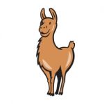 Llama Cartoon Stock Photo