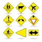 Doodle Traffic Signs Illustrator Stock Photo