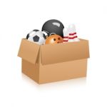 Soccer Tools In Box Stock Photo